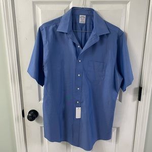 Brooks Brothers short sleeve dress shirt - 16.5 - 35 / blue